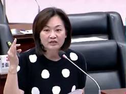 市議員陳麗娜表示，市政府也不能為成功脫標不斷讓利、傷害高雄利益。（記者吳文欽攝）
