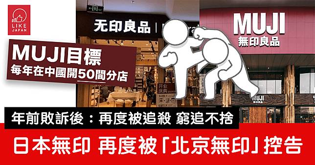 中國發展大計真的可以順利嗎？2021年「無印良品」再度被「北京無印良品」提告