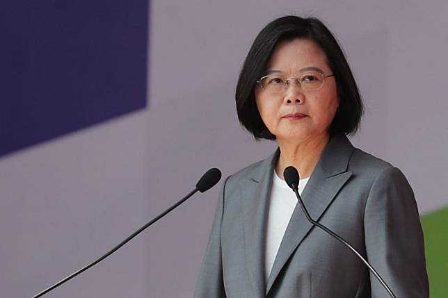 Early this month Taiwan’s President Tsai Ing-wen cast herself as protector of Taiwanese “sovereignty” as she again rejected President Xi Jinping’s National Day call for talks on reunification under “one country, two systems”. Photo: EPA-EFE