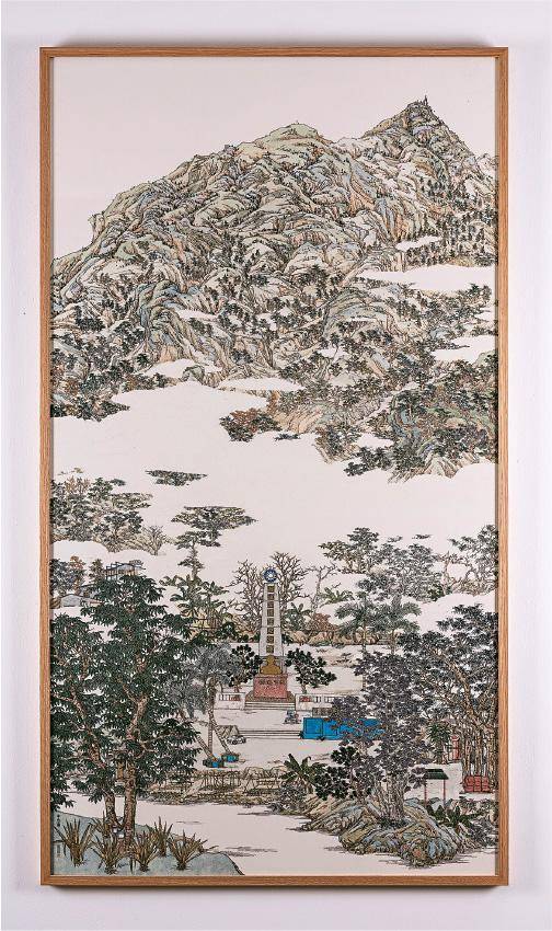 《中山公園》–鄧啟耀最新作品《中山公園》，記錄了在屯門中山公園的銅像與紀念碑，以及一條從公園走到青山山頂的路線。（安全口畫廊及藝術家提供）