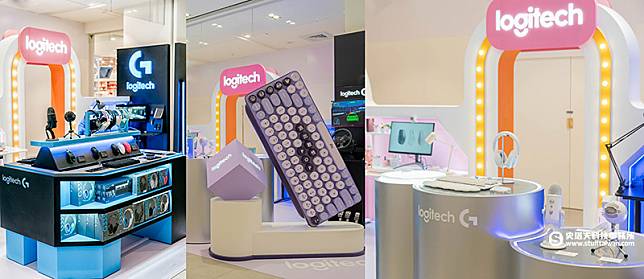 今年首間Logi Store快閃店在新竹巨城購物中心B1盛大開幕，展示旗下多元產品，包括Logitech商務鍵鼠、Logitech G電競系列，以及專為直播與創作而生的Logitech for Creators系列等熱銷產品