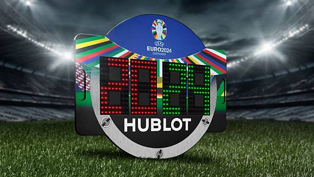 The Hublot referee board at Euro 2024