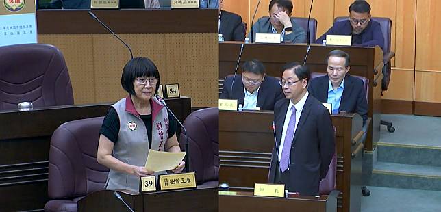 桃園市議員劉曾玉春提出桃園公共工程流標率及民眾垃圾分類情形等質詢事項。圖：截自桃園議會官網