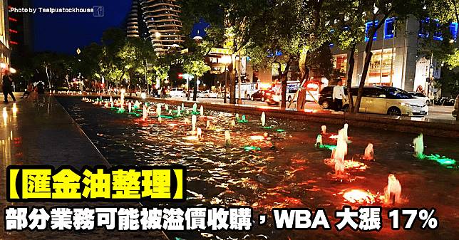 【匯金油整理】部分業務可能被溢價收購，WBA大漲17%