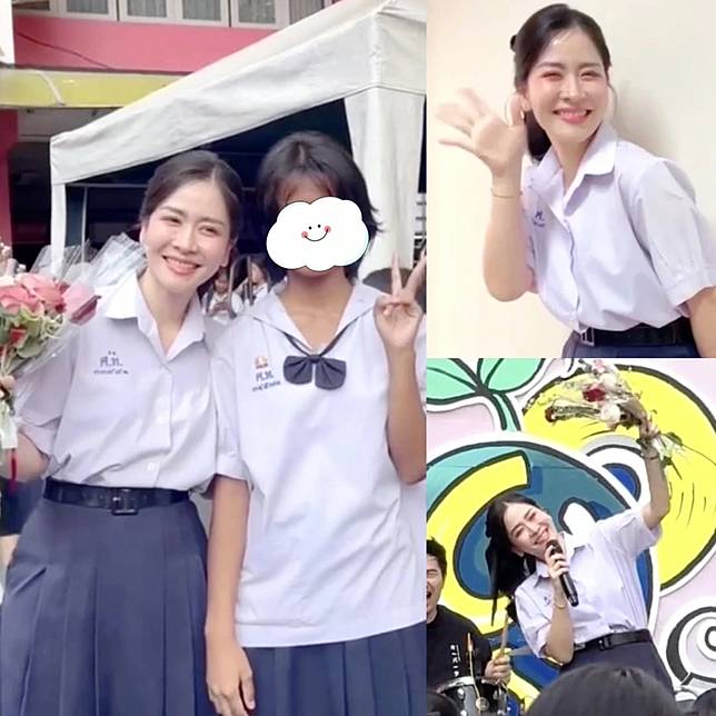 เปิดวาร์ป ผอ.พีช แต่งชุดนักเรียนขึ้นเวทีเซอร์ไพรส์ ร้องเพลงอำลาเด็ก ม.6