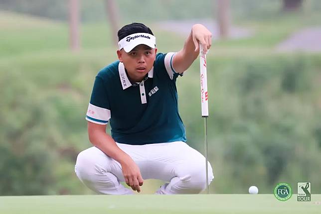 第二回合洪健堯以兩回合總桿132桿-12暫並列第三。Tpga／林聖凱攝