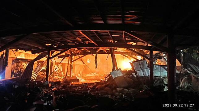 屏東科技園區火警引發爆炸，造成至少82人傷亡。 圖：屏東縣政府提供