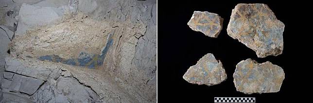 This combo image shows an inside view (L) and unearthed artifacts &reg; of the tomb of Pharaoh Thutmose II in the Theban mountain region west of Luxor, Egypt. (Egyptian Ministry of Tourism and Antiquities/Handout via Xinhua)