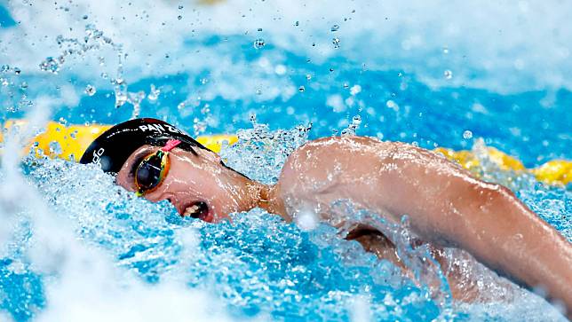 19歲中國游泳選手潘展樂，打破男子100公尺自由式世界紀錄。路透社
