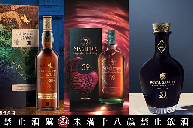 近期新發售的威士忌酒款（DIAGEO、保樂力加提供）