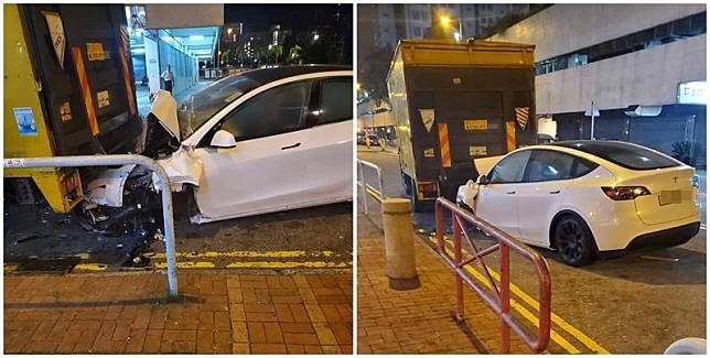 沙田Tesla失控撼3車　60歲男司機涉酒駕被捕 (車cam L（香港群組）)
