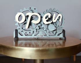 HAGURUMA」文青風告示牌！輕輕一撥就可切換開與關OPEN↔CLOSED