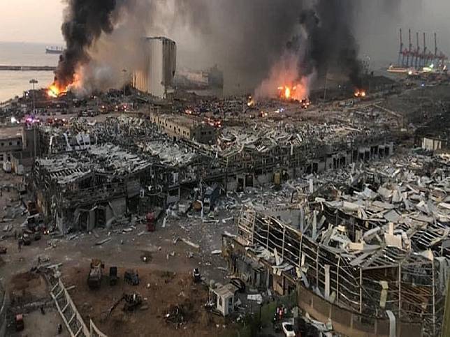 黎巴嫩首都港區大爆炸 至少50死2700傷