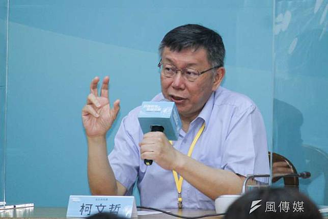 談及高雄市長韓國瑜罷免案，台北市長柯文哲23日表示，現階段就是交由高雄市民決定。（資料照，蔡親傑攝）