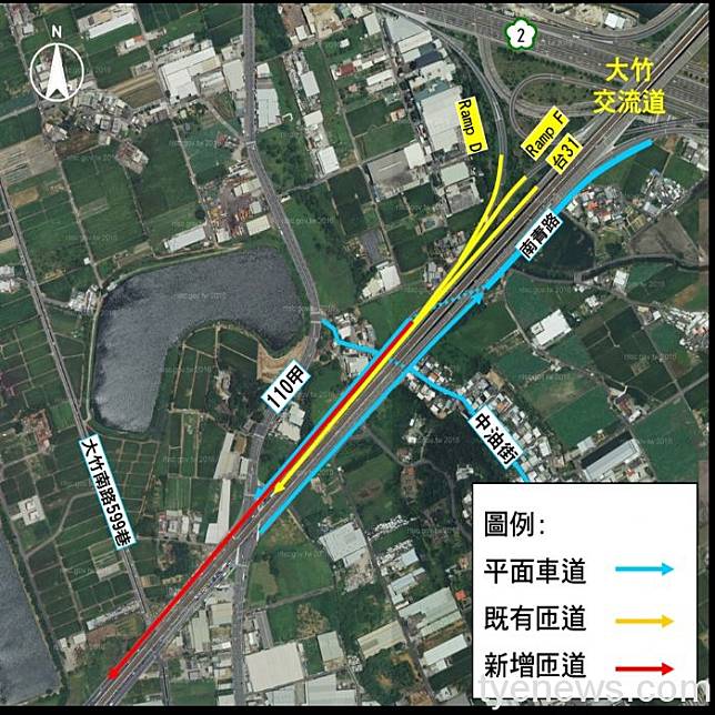 「大竹交流道青埔高架橋」經費4.4億 預計114年完工。圖：市府提供