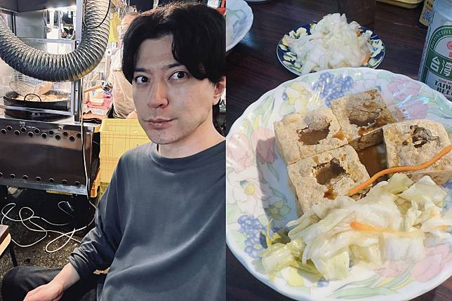 岸田梅爾來台灣後迷上臭豆腐，連續兩天去吃。（翻攝自X@ @mellco）