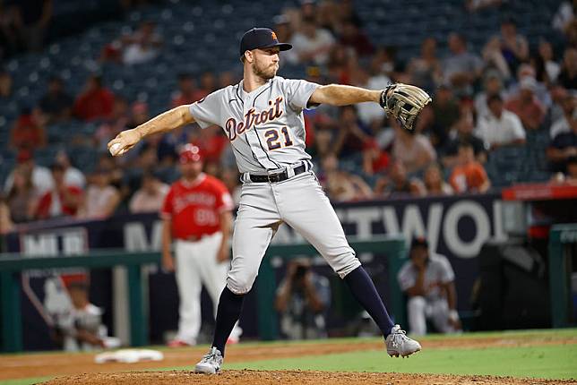 Kody Clemens興奮三振掉大谷翔平。（達志影像）