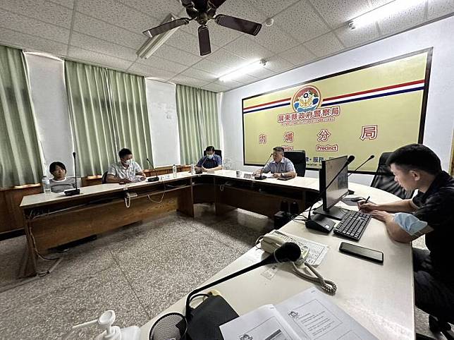 屏東縣政府警察局內埔分局於今天召開選前維護治安座談會。(警方提供)