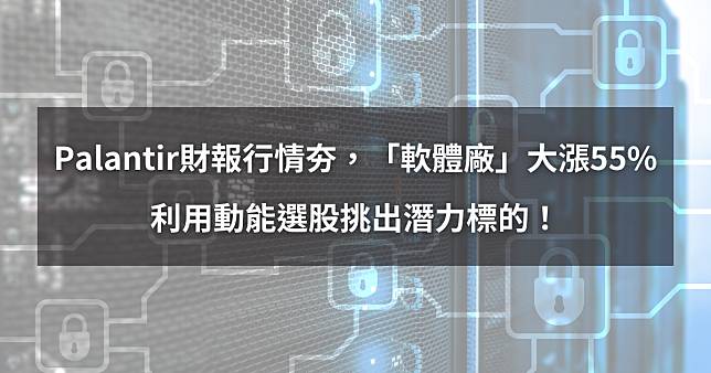 【個股分析】Palantir財報行情夯，「軟體廠」大漲55%。利用動能選股挑出潛力標的！