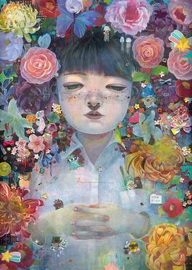 丸山純奈『夢見る鳥』最大の版画作品です ▪️丸山純奈《夢見鳥》最大的版畫作品超大版畫來了😳😳 版數