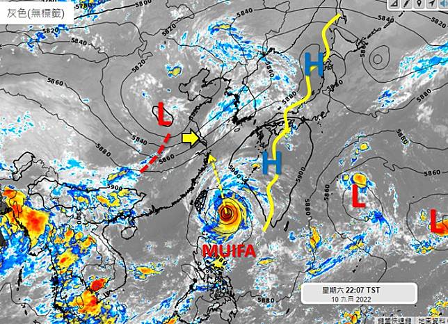 受到梅花颱風影響，綠島、蘭嶼相關船班將停航。   圖：翻攝自天氣職人吳聖宇臉書(資料照)