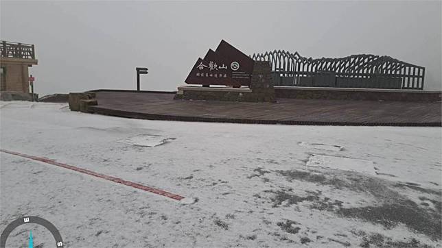 合歡山今早降雪。圖／台視新聞