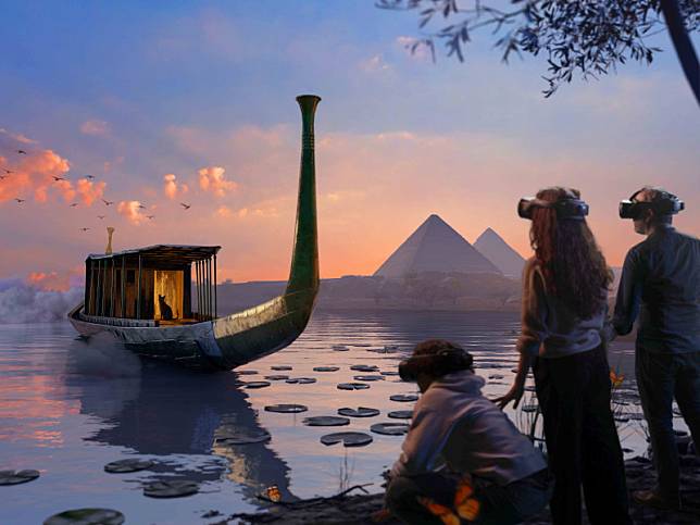 HTC（宏達電）與法國領先的VR/AR內容品牌Excurio聯合推出的《消失的法老 Horizon of Khufu—胡夫金字塔沉浸式探索體驗展》 圖：HTC/提供