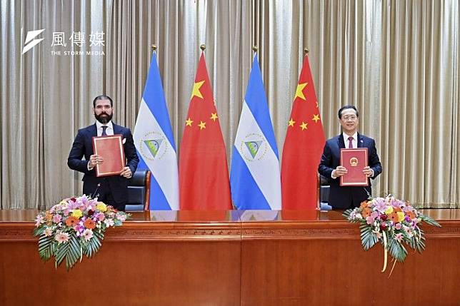 2021年，尼加拉瓜與中國復交（資料照，AP）