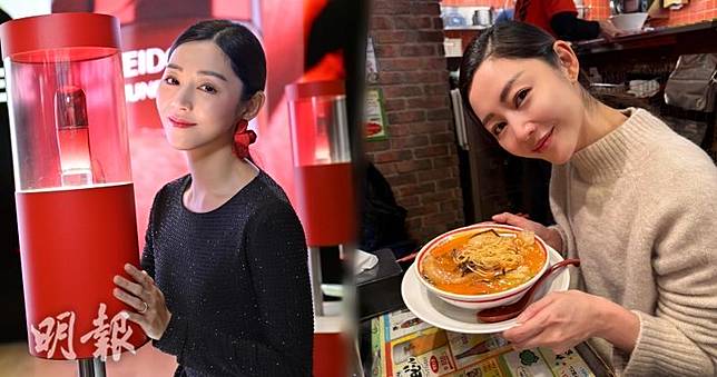 衛詩雅早前趁到日本工作，瘋狂食買玩自肥。（大會提供 / 明報製圖）