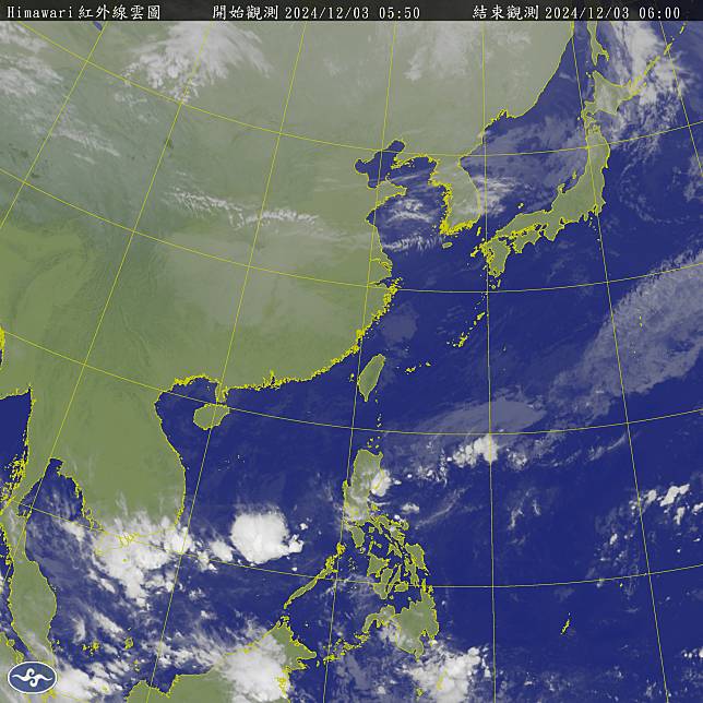 今起西晴東偶雨！週末北東轉濕涼，未達冷氣團標準，台北溫度大約15度。（圖：氣象署網站）