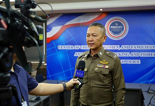 Photo taken on Jan. 9, 2025 shows Thailand's Senior Inspector General Thatchai Pitaneelaboot in an exclusive interview with Xinhua in Bangkok, Thailand. (Xinhua/Sun Weitong)