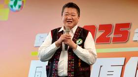 民進黨原民部召開「2025國際原住民日」紀念記者會，代理秘書長何博文。陳祖傑攝