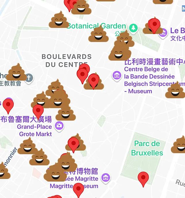 ▲追蹤排便App「Poop Map」近幾個月在全球使用者愈來愈多，適合逢年過節排便不順的你來使用。（圖／翻攝自Poop Map）