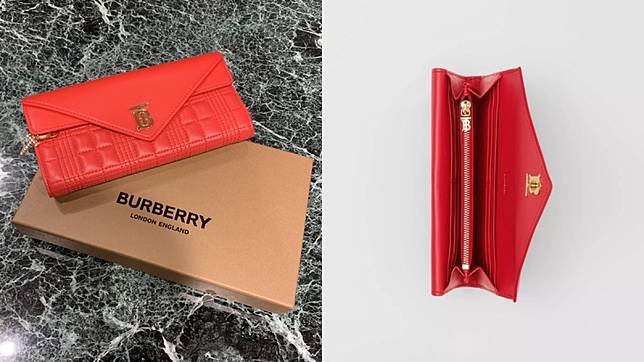 BURBERRY花押字圖案絎縫長夾，NT23,500BURBERRY花押字圖案絎縫長夾，NT23,500