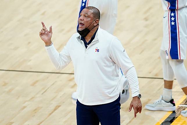 76人總教練Doc Rivers。（達志影像資料照）