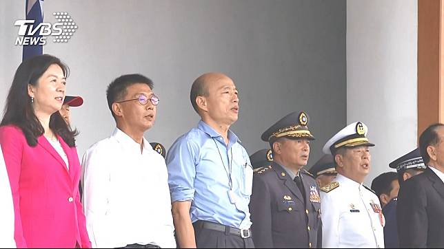 高雄市長韓國瑜參加陸軍官校校慶典禮。圖／TVBS