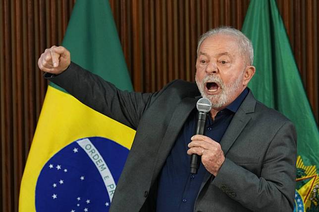 2023年1月9日，巴西左派總統魯拉（Luiz Inácio Lula da Silva）發表演說。（AP）