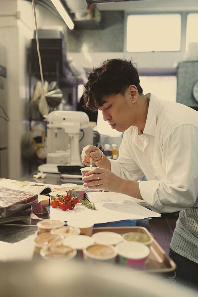 Thomas Fung working on hisnext gelato flavour