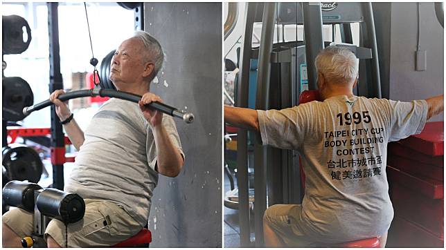 93歲顧庭銘爺爺從1989年開始每天健身，已超過1萬多天。（圖片來源／OurGym臉書） 