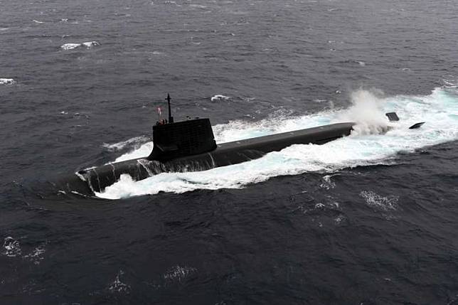 日本自衛隊的首艘蒼龍級潛艦「蒼龍號」。（海上自衛隊）