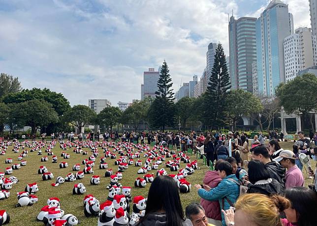 《PANDA GO！香港遊》今早吸引過百名市民及遊客到場打卡。