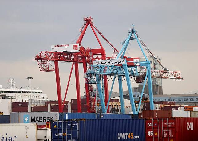 Photo taken on April 26, 2022 shows a view of the Port of Liverpool, in Liverpool, Britain. (Xinhua/Li Ying)