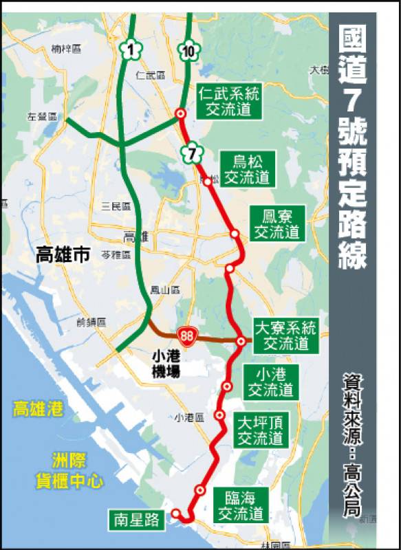 國道七號預計路線圖