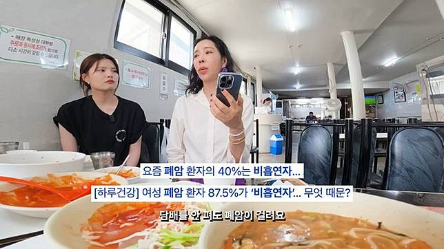 李惠英分享最近肺癌病患有4成是非吸菸者。翻攝YT@Cantstop_Haeyoung