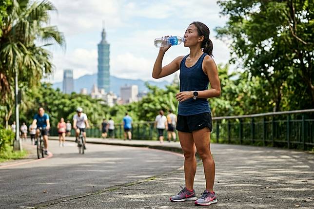 炎夏高溫只喝水，恐會電解質失衡，出現頭暈、噁心症狀，嚴重會抽搐或昏迷。（示意圖）