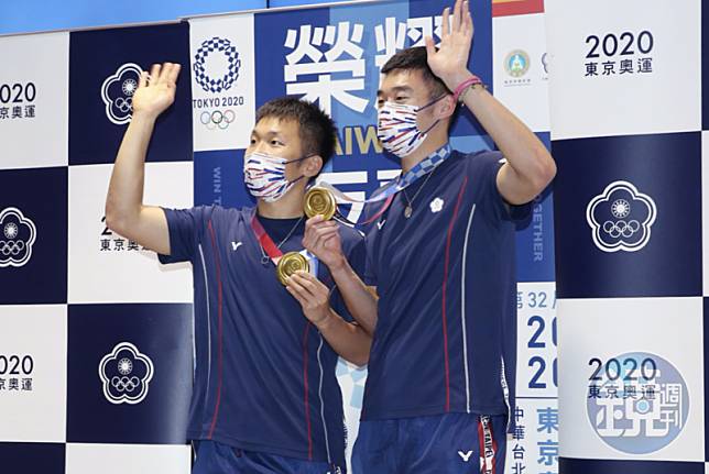台灣「黃金男雙」李洋、王齊麟在東京奧運奪金後，聲勢水漲船高。（資料照）