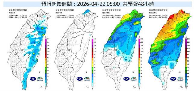 春雨報到「全台大片紅」！鋒面挾豪雨「狂灌72小時」雨勢最猛地區曝光