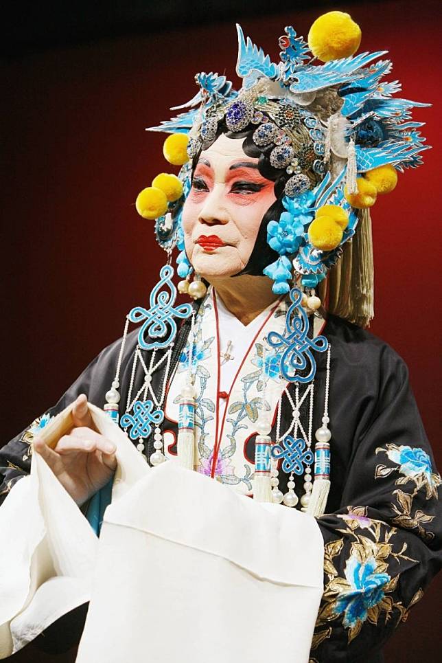 京劇趙氏孤兒中的莊姬公主，很難想像這是88歲時的李毅清所扮。(李毅清提供／記者鄭旭凱翻攝)