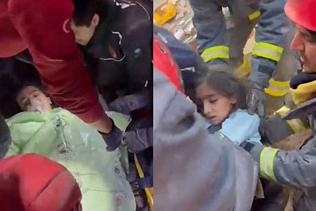 土耳其小姊妹受困99小時和101小時之後先後獲救。翻攝推特@ANTALYABB