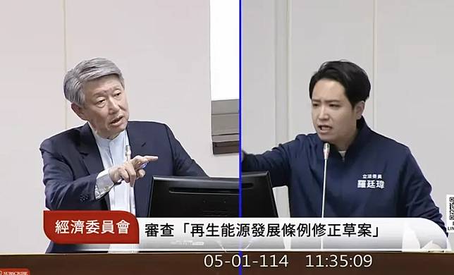 ▲經濟部長郭智輝說，台電員工看不下去可以離開。（圖／翻攝自國會頻道）